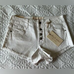 Anthropologie Cream Textured Skirt